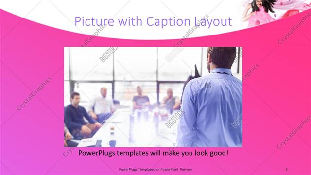 Picture with Caption presentation slide layout