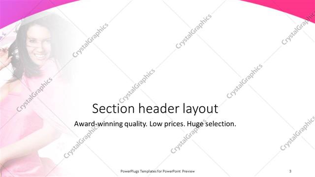 Section Header presentation slide layout