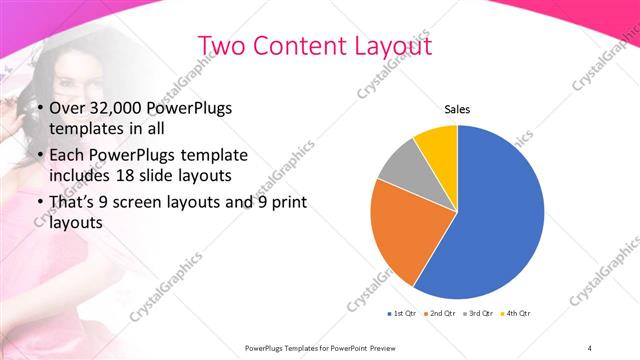 Two Content presentation slide layout