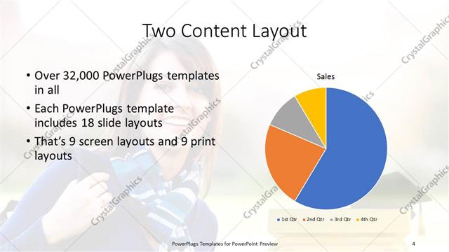 Two Content presentation slide layout