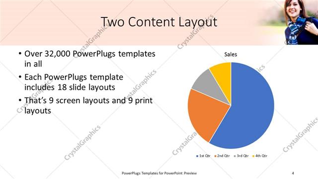 Two Content presentation slide layout