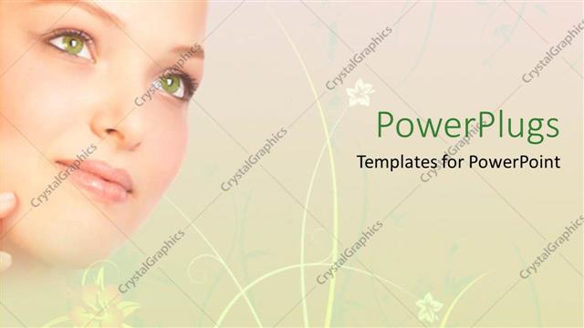  Presentation with green beauty - A beautiful girl with green eyes