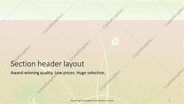 Section Header presentation slide layout