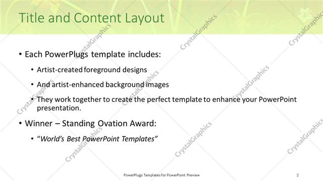 Title and Content presentation slide layout