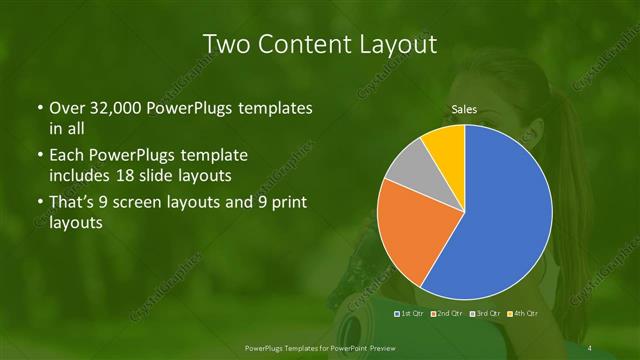Two Content presentation slide layout