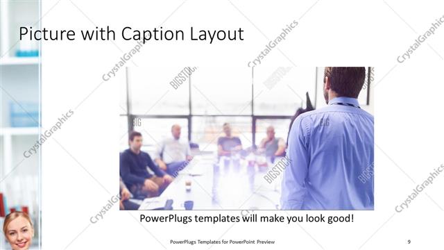 Picture with Caption presentation slide layout