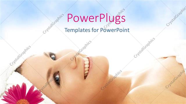  Presentation with day spa - A beautiful girl lying for spa