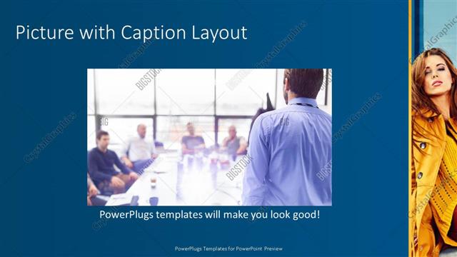 Picture with Caption presentation slide layout