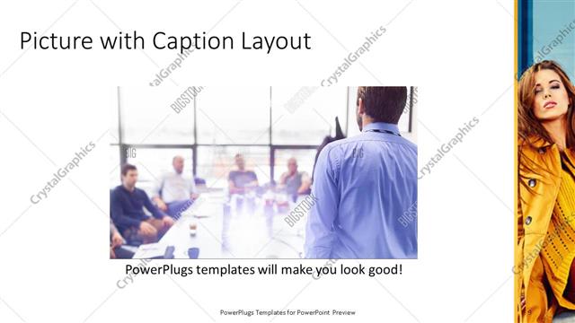 Picture with Caption presentation slide layout