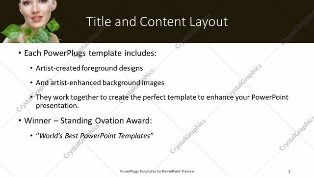 Title and Content presentation slide layout
