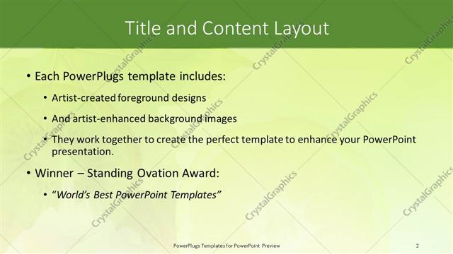 Title and Content presentation slide layout