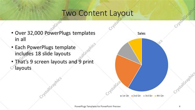 Two Content presentation slide layout