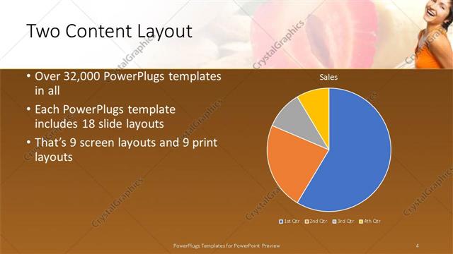 Two Content presentation slide layout