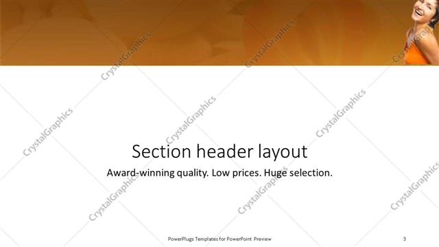 Section Header presentation slide layout