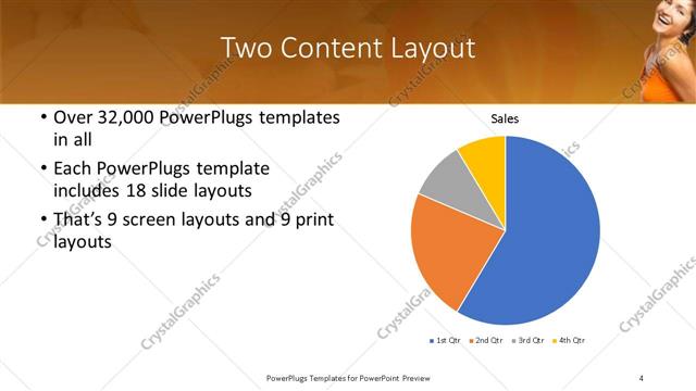 Two Content presentation slide layout