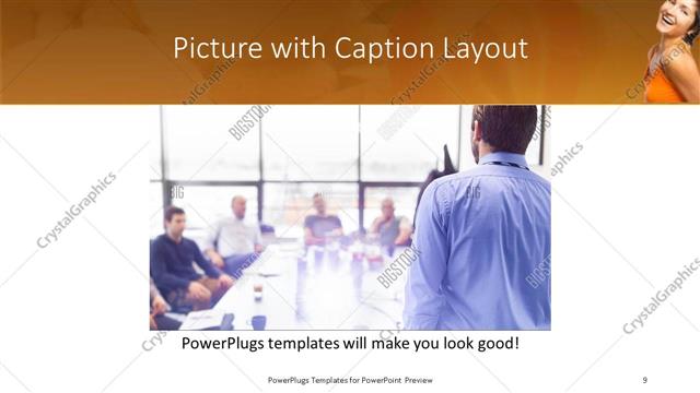 Picture with Caption presentation slide layout