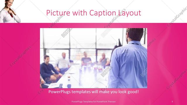 Picture with Caption presentation slide layout