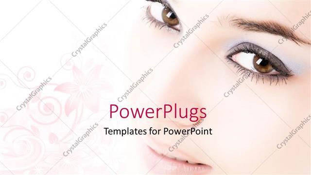  Presentation with girl - A beautiful girl with pinkish background