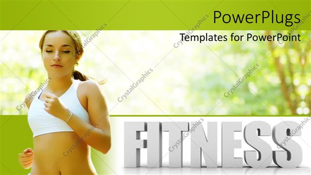  Presentation with running - A beautiful girl running in the forest