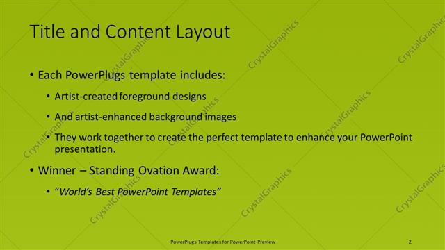 Title and Content presentation slide layout
