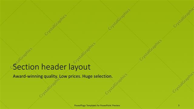 Section Header presentation slide layout