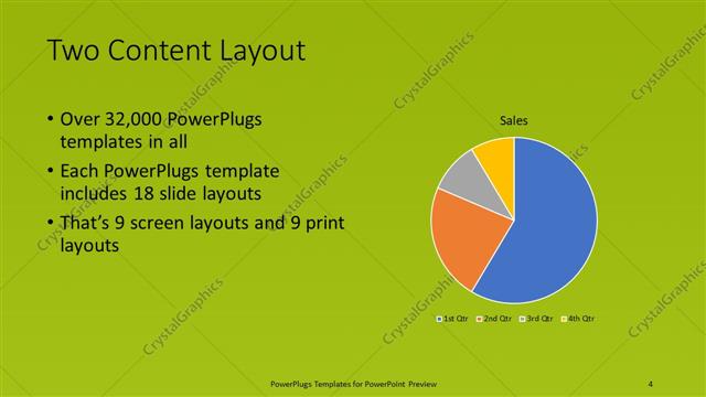 Two Content presentation slide layout
