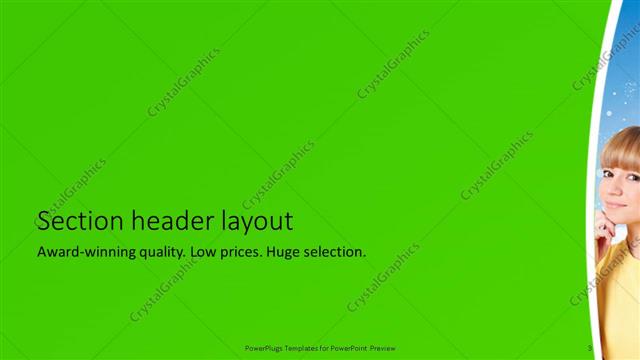 Section Header presentation slide layout