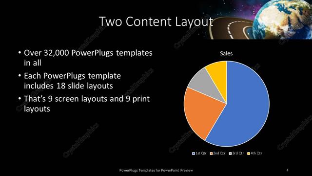 Two Content presentation slide layout
