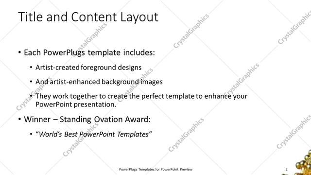 Title and Content presentation slide layout