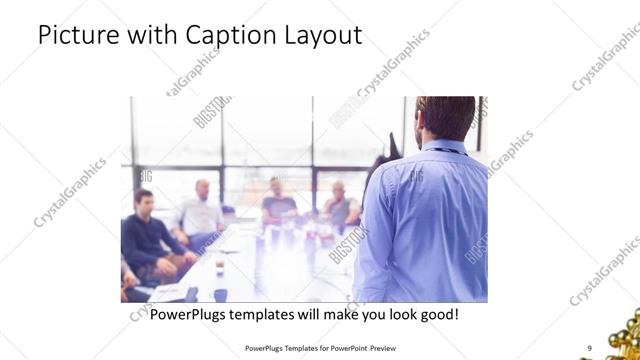 Picture with Caption presentation slide layout