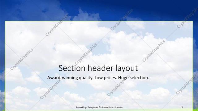 Section Header presentation slide layout