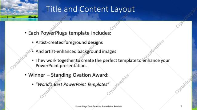 Title and Content presentation slide layout