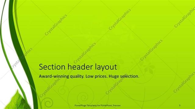 Section Header presentation slide layout