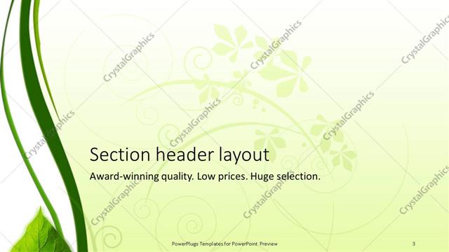 Section Header presentation slide layout