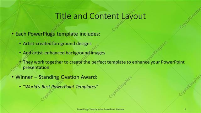 Title and Content presentation slide layout