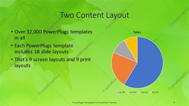 Two Content presentation slide layout