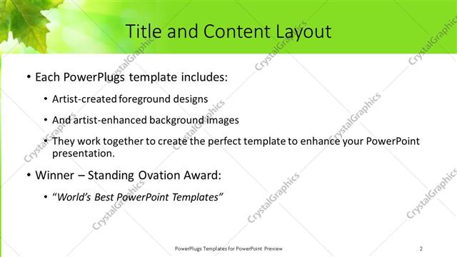 Title and Content presentation slide layout