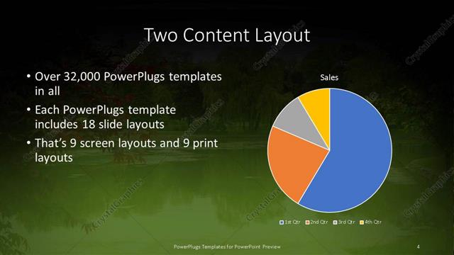 Two Content presentation slide layout