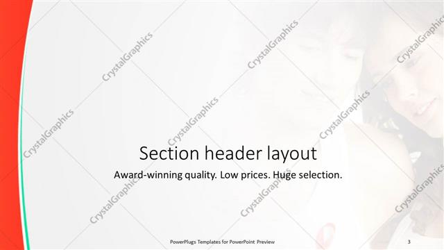 Section Header presentation slide layout