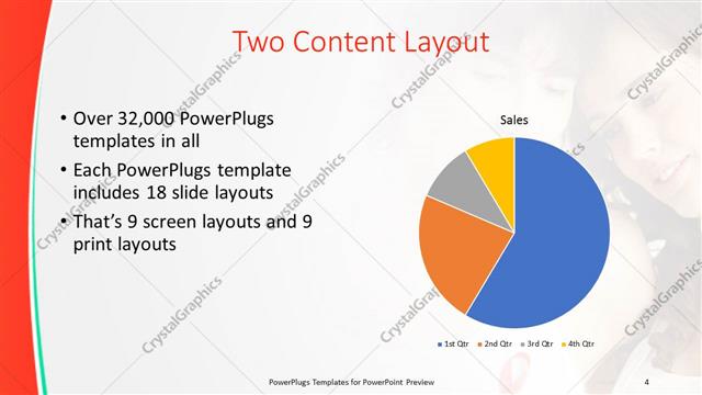 Two Content presentation slide layout