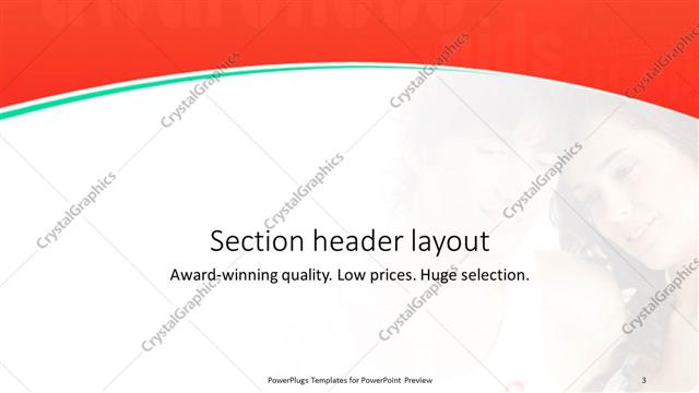 Section Header presentation slide layout