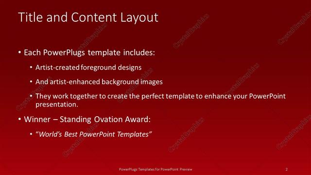 Title and Content presentation slide layout