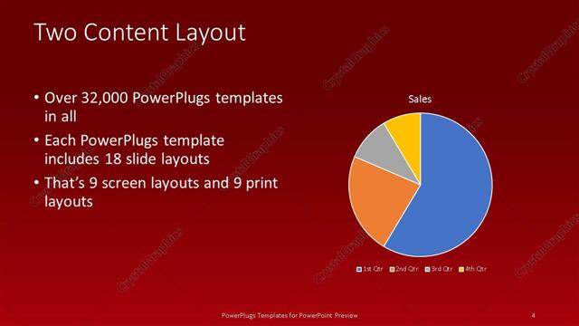 Two Content presentation slide layout