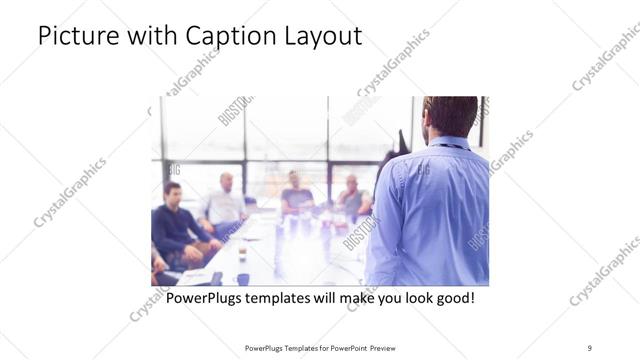 Picture with Caption presentation slide layout