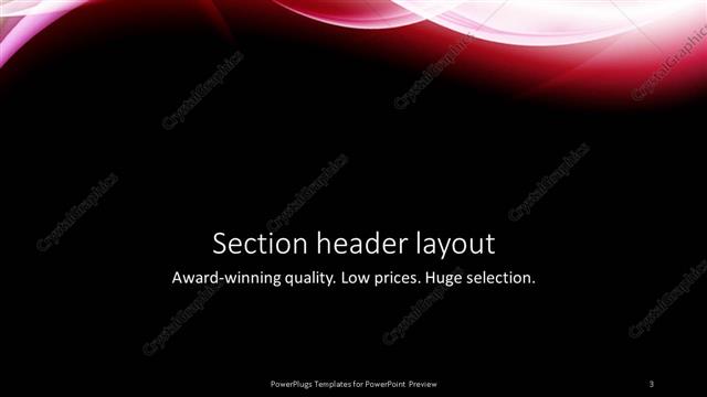 Section Header presentation slide layout