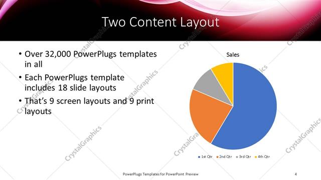 Two Content presentation slide layout