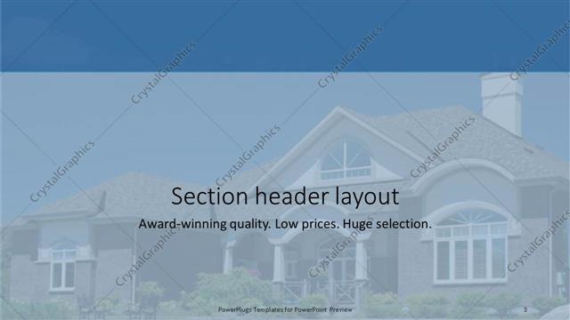 Section Header presentation slide layout