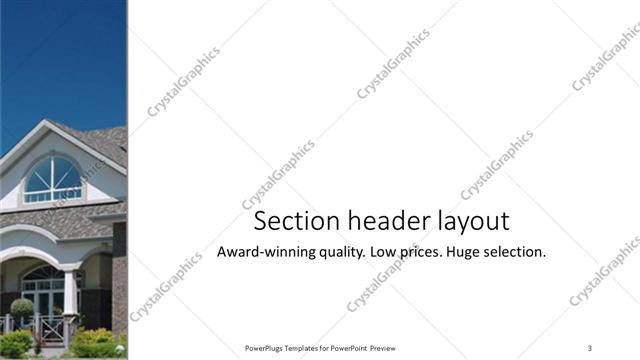 Section Header presentation slide layout