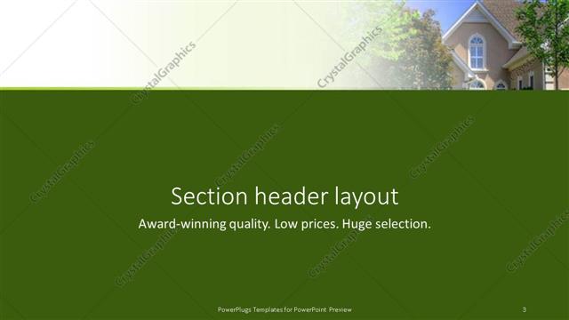 Section Header presentation slide layout