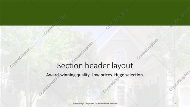 Section Header presentation slide layout